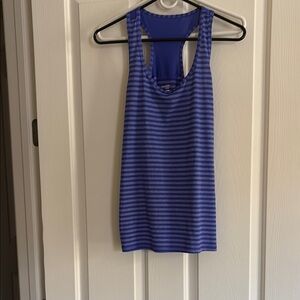Danskin Blue and Gray Racerback Tank Top